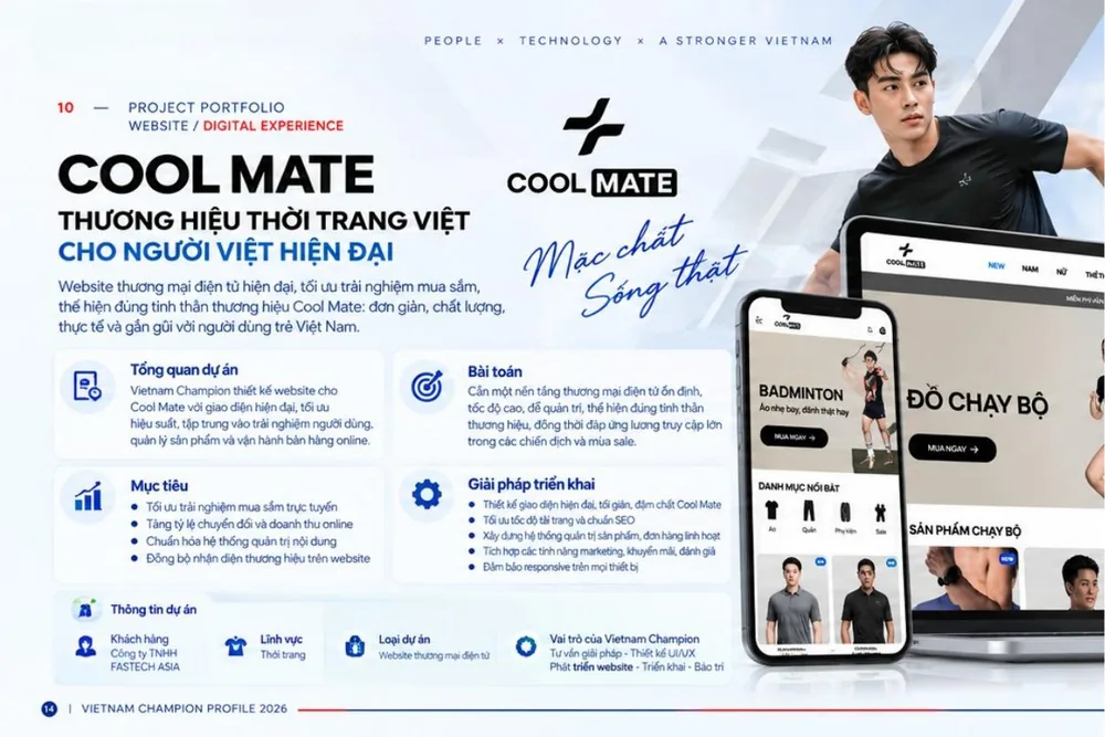 Giao diện dự án Coolmate