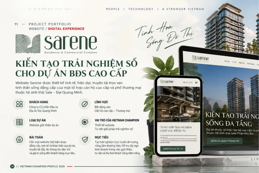 Giao diện dự án Sarene