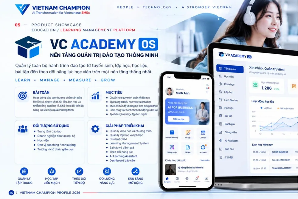 Giao diện dự án VC Academy OS