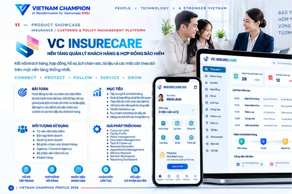 Giao diện dự án VC InsureCare