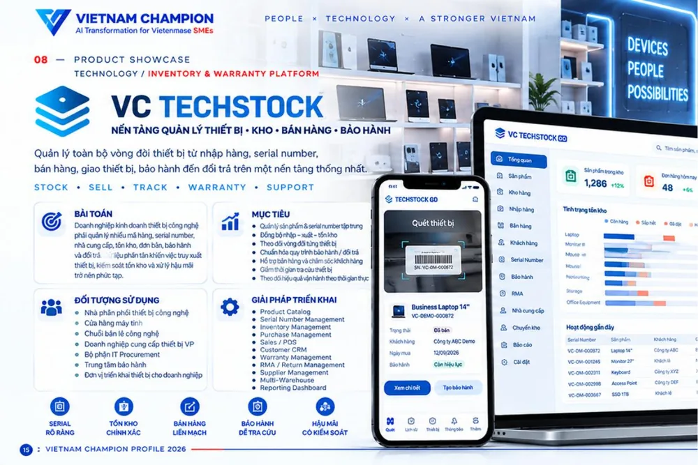 Giao diện dự án VC TechStock