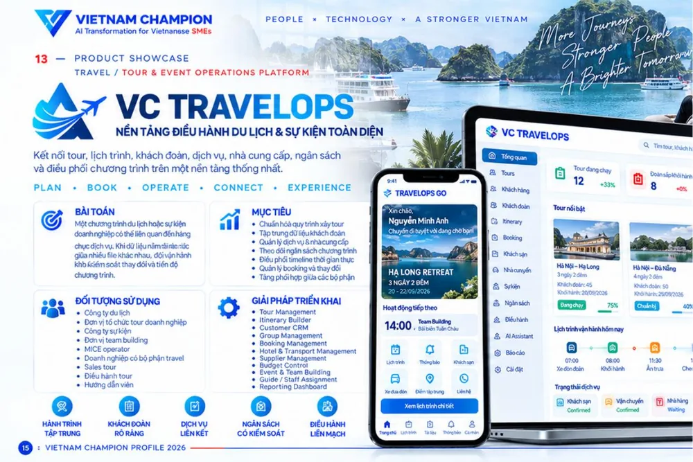 Giao diện dự án VC TravelOps